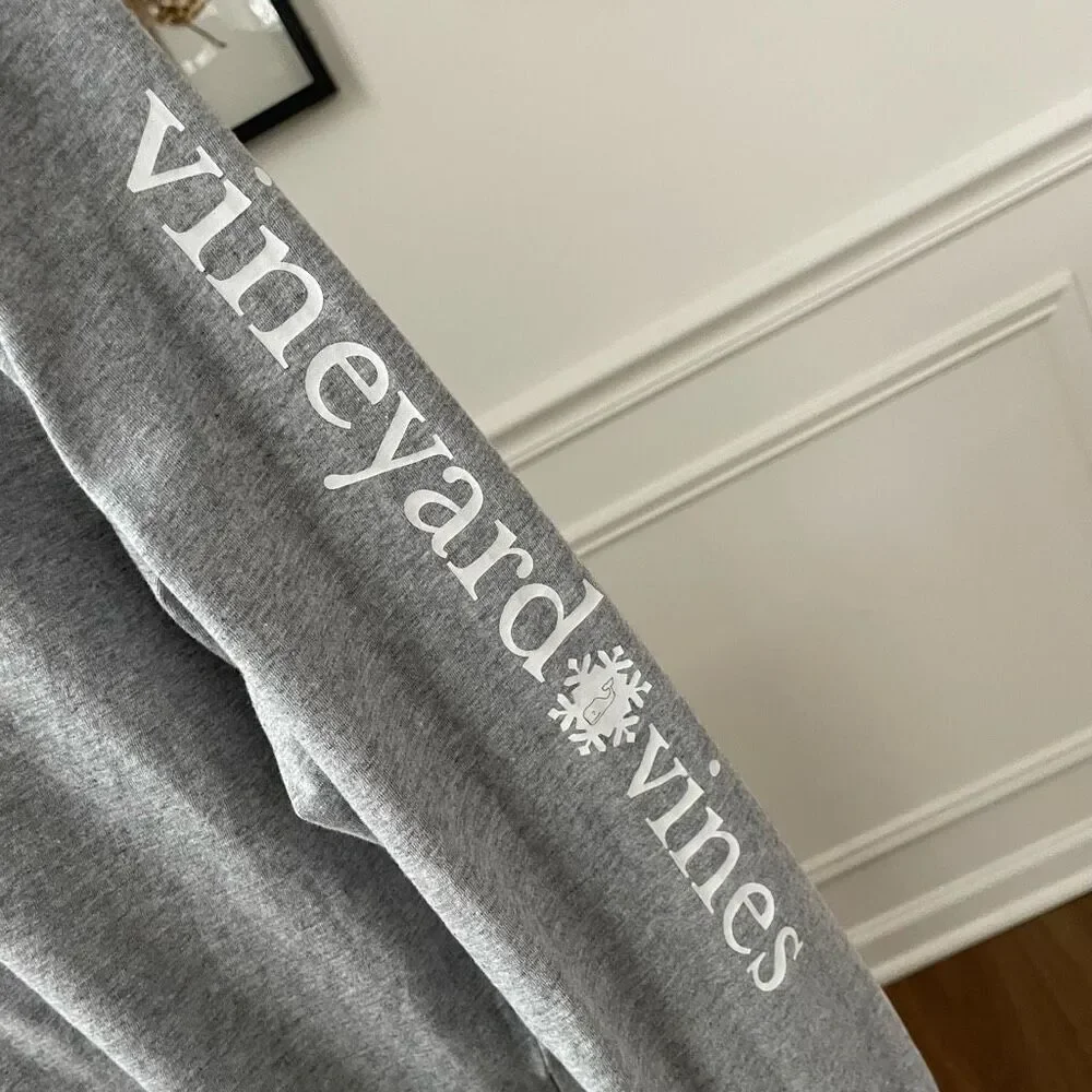 Vineyard Vines Winter Snow Whale Logo Long Sleeve Tshirt M - Picture 5 of 7